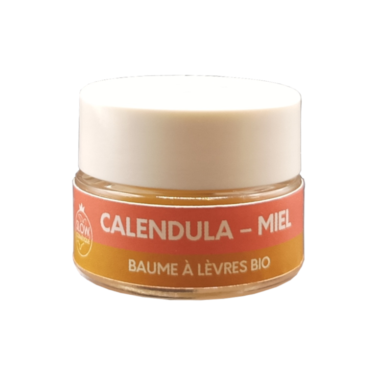 Baume à lèvres bio calendula miel en petit pot à vis