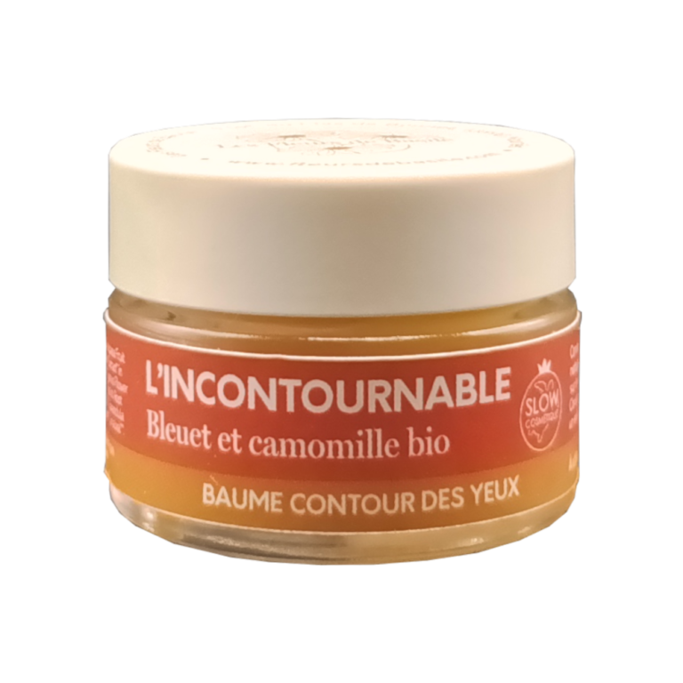 Baume contour des yeux bio en pot, bleuet camomille
