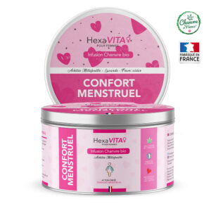 Paquet d'infusion CBD Confort Menstruel HexaVita.