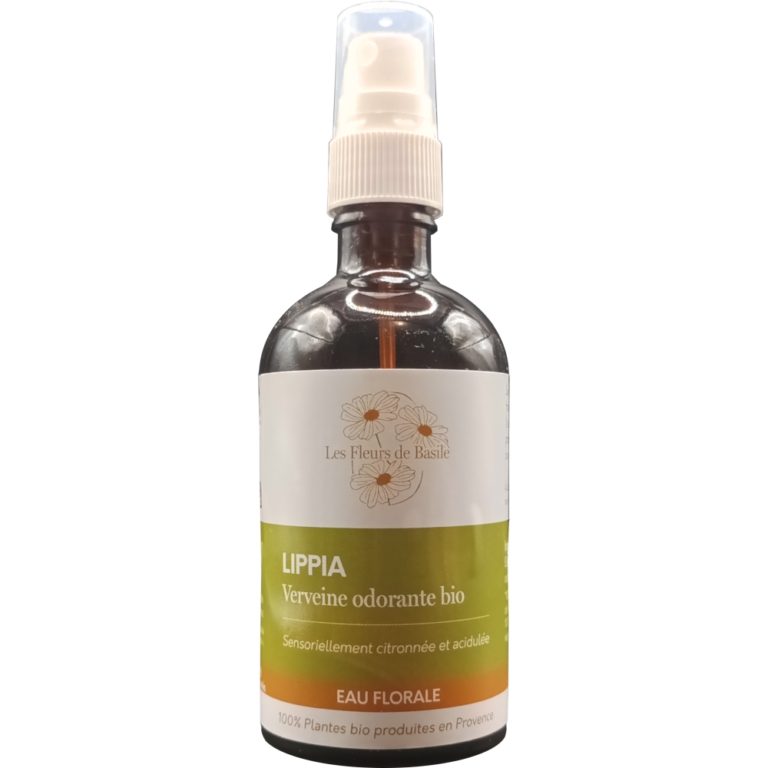 Spray d’eau florale Lippia verveine odorante bio en flacon