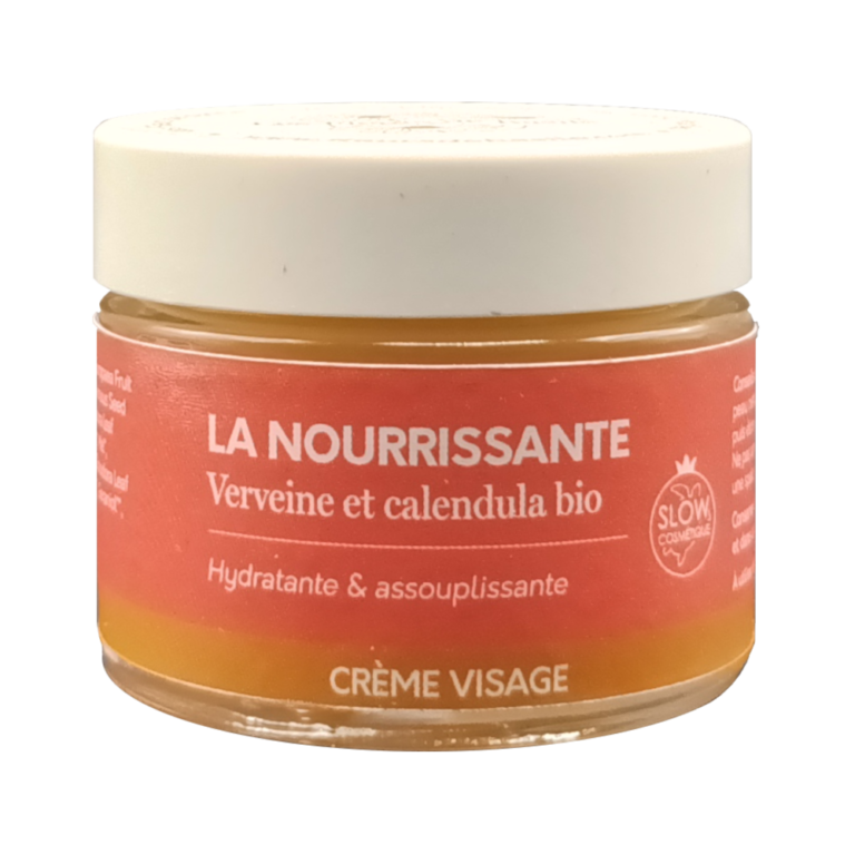 Crème visage bio La Nourrissante verveine et calendula en pot