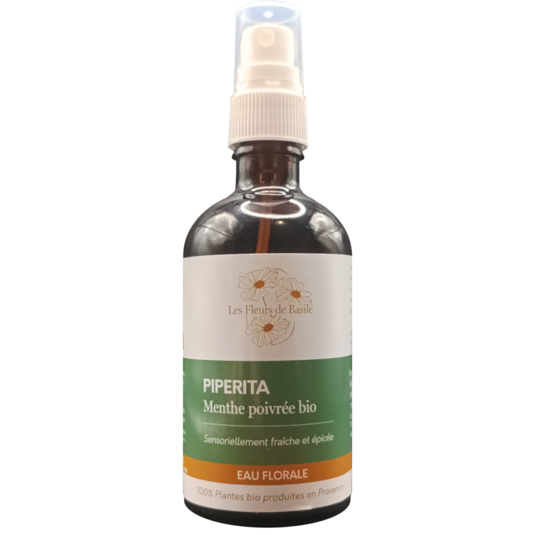 Spray d’eau florale Piperita menthe poivrée bio en flacon