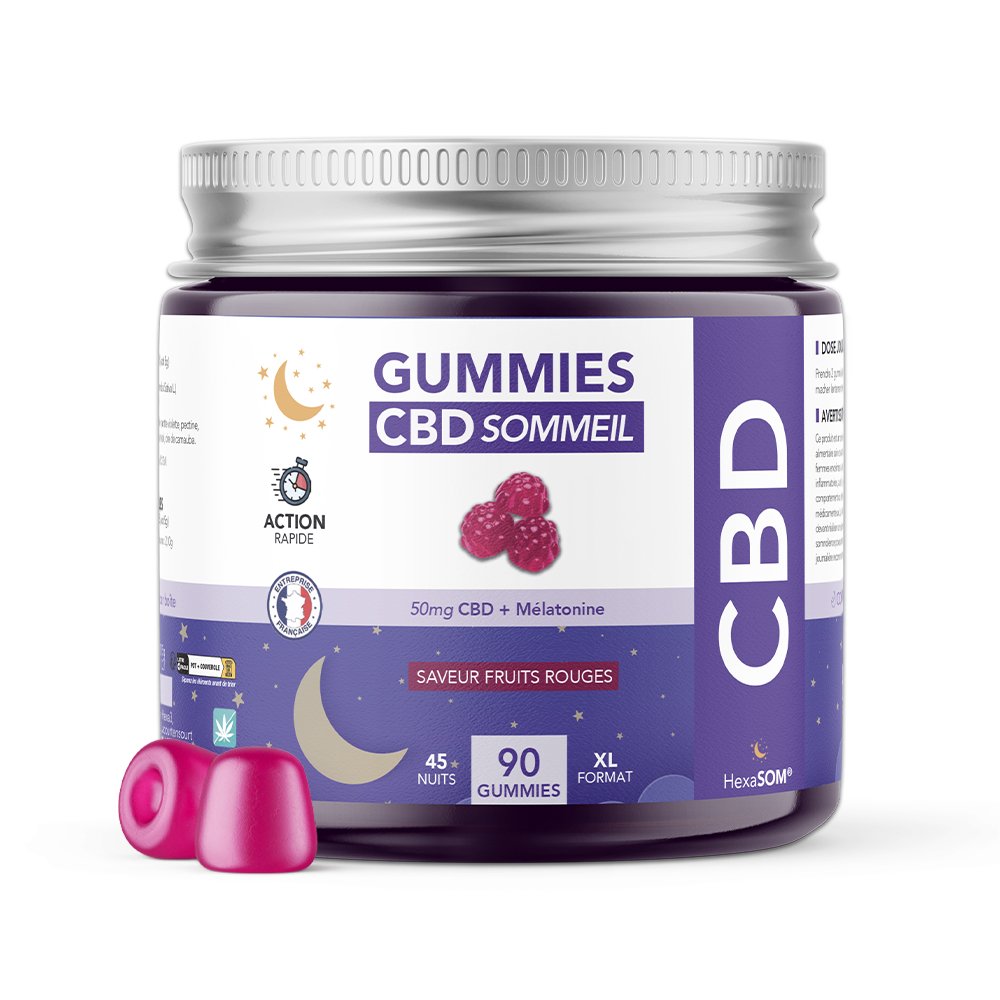 Boite de Gummies CBD Sommeil fruit rouges