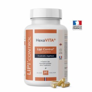 Flacon HexaVITA Lipi Control Complexe, complément pour gestion des graisses