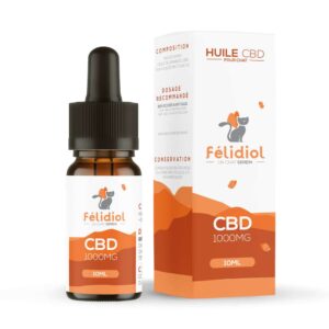 Flacon d'huile CBD pour chat Félidiol de Hexa3.