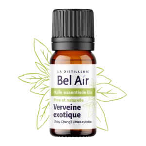 Flacon d'huile essentielle de Verveine Exotique bio.
