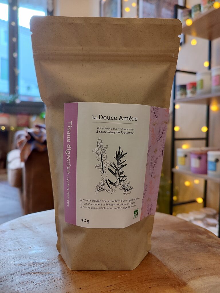 Sachet de tisane digestive bio La Douce Amère, 40 g