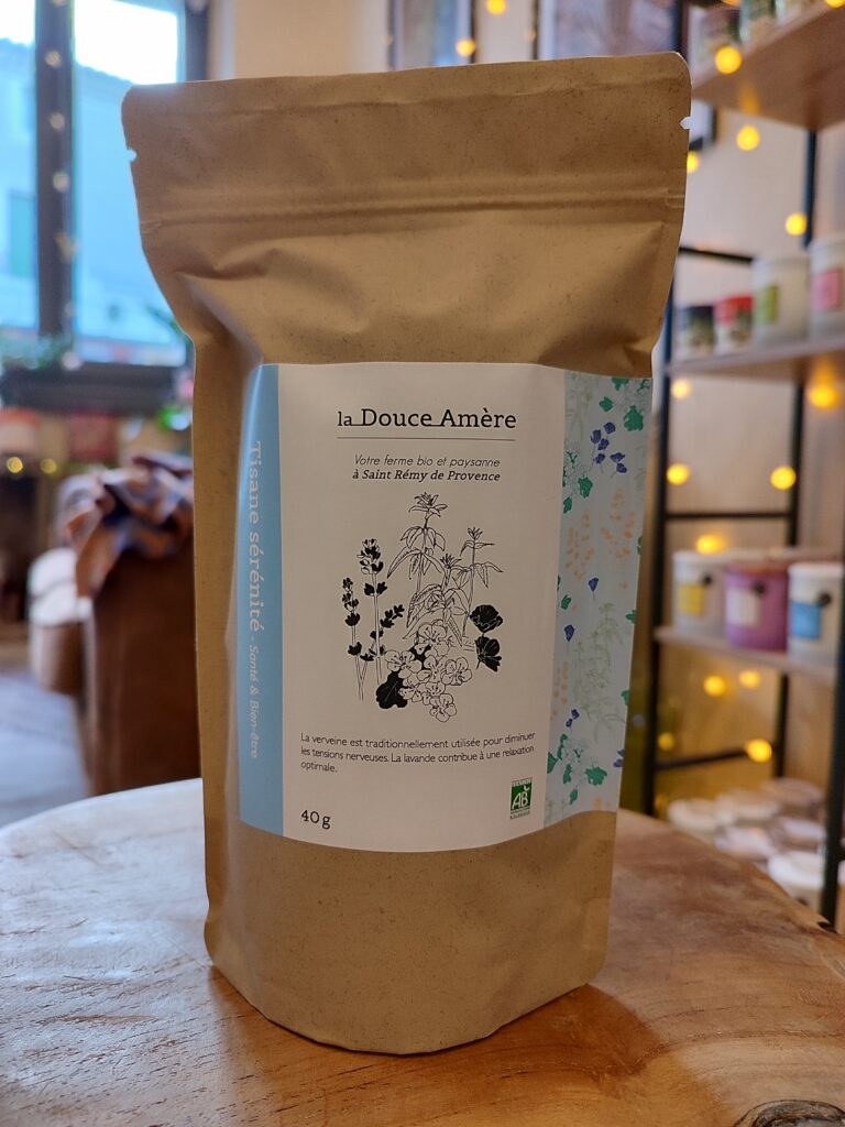 Sachet de tisane sérénité bio La Douce Amère, 40 g