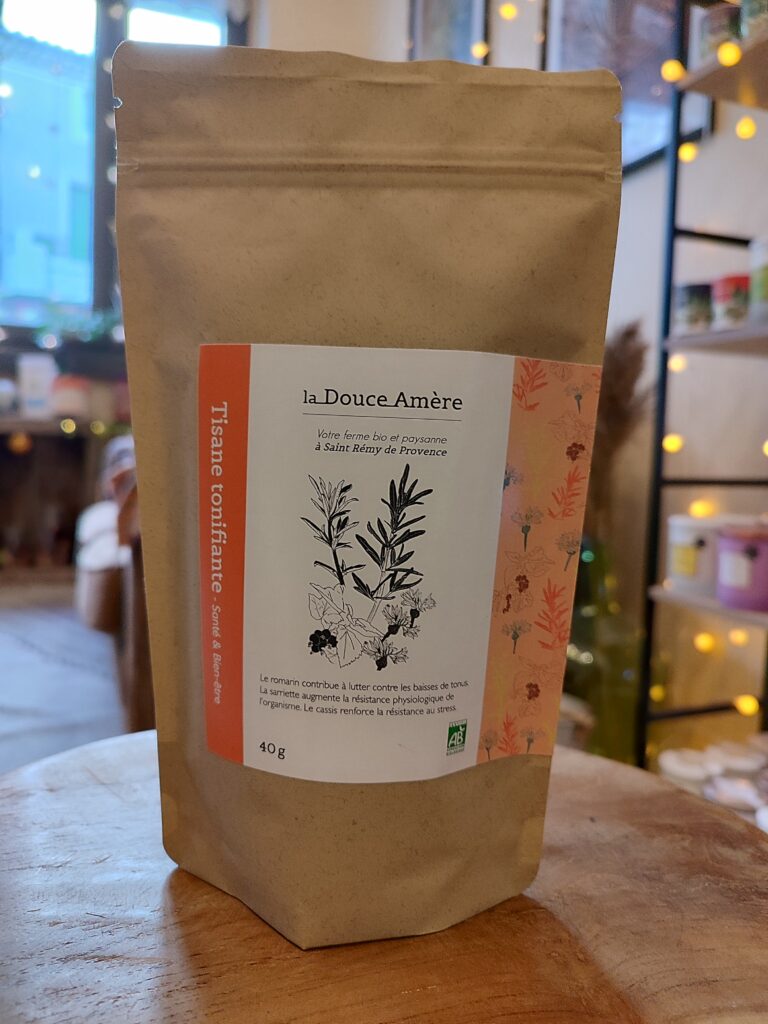 Sachet de tisane tonifiante bio La Douce Amère, 40 g