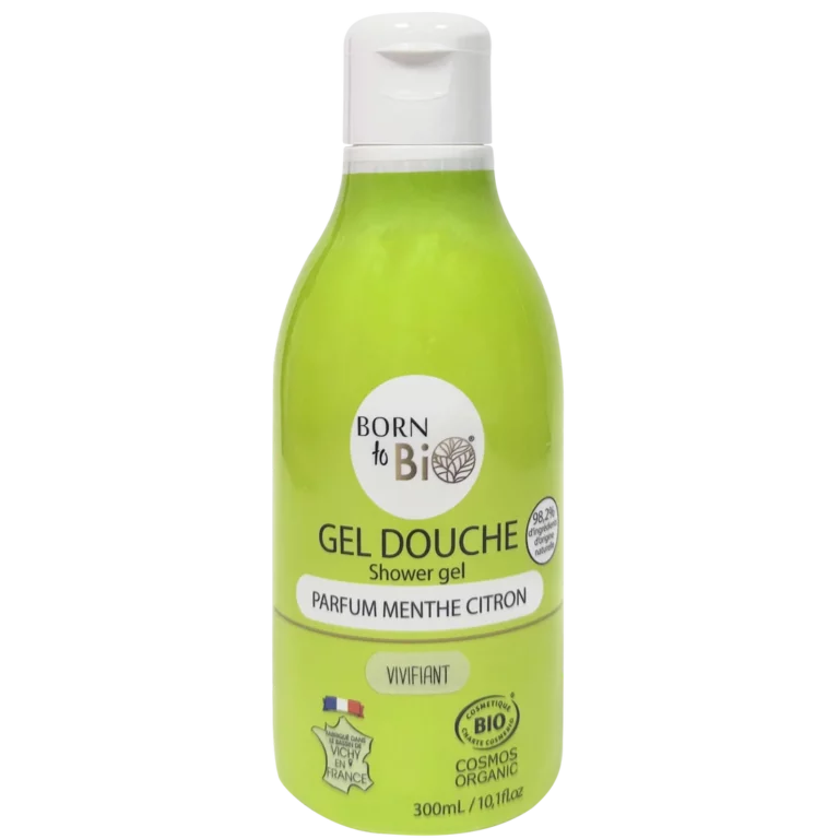 Flacon gel douche Born to Bio menthe citron bio vivifiant