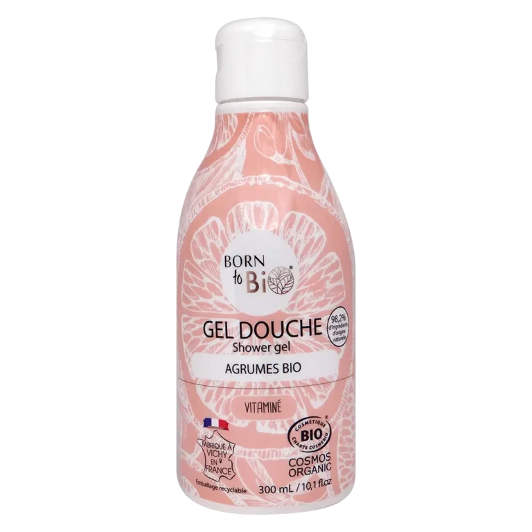 Flacon gel douche Born to Bio agrumes bio vitamine