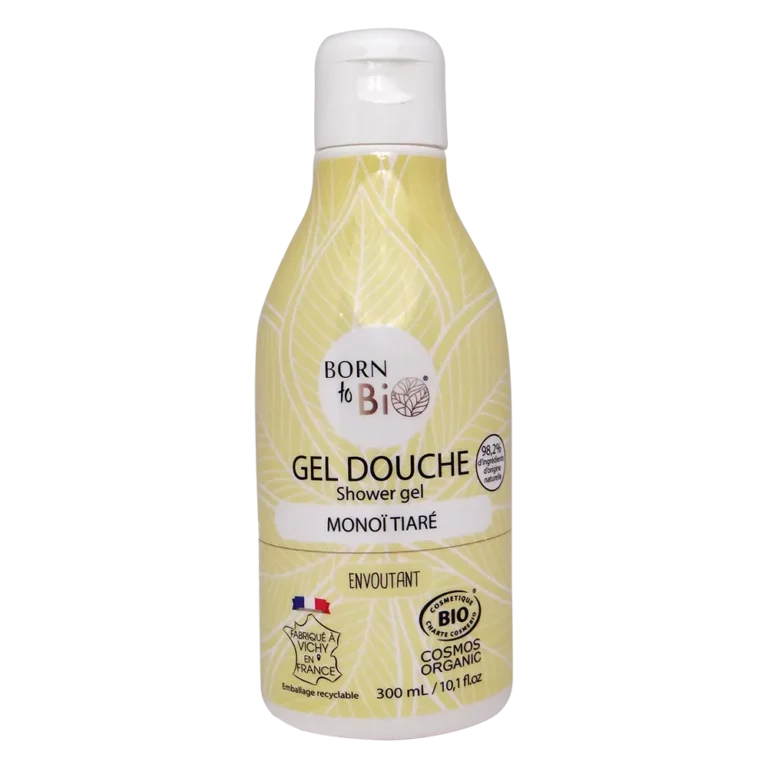 Flacon gel douche Born to Bio monoï tiare bio envoutant