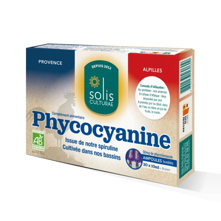 Boîte Phycocyanine Solis Culturae, ampoules buvables 20 x 10 ml