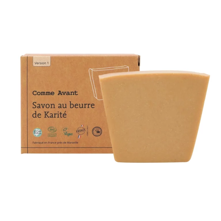 Savon au beurre de karité Comme Avant avec boîte kraft
