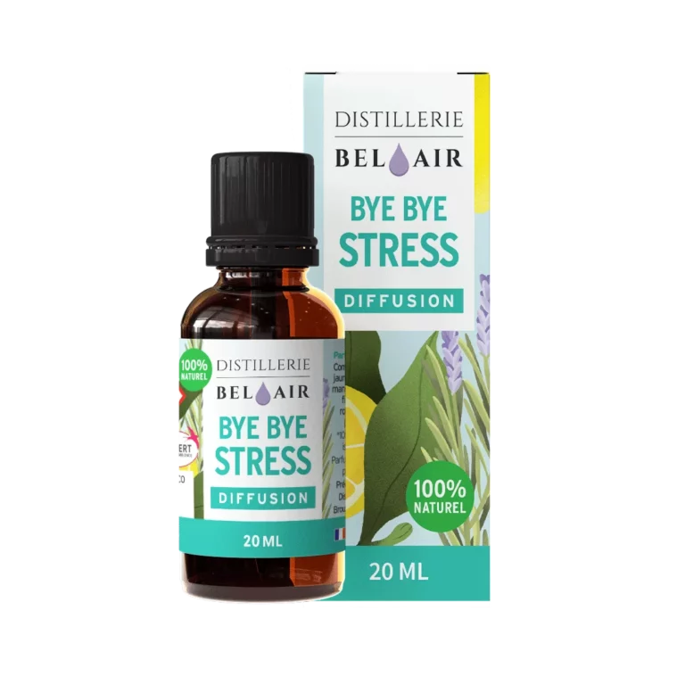 Flacon Distillerie Bel Air Bye Bye Stress diffusion 20 ml avec boîte
