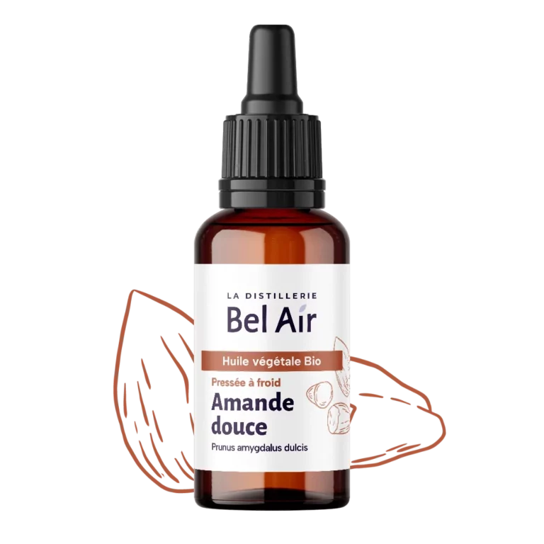 flacon goutte a goutte huile vegetale bio amande douce bel air