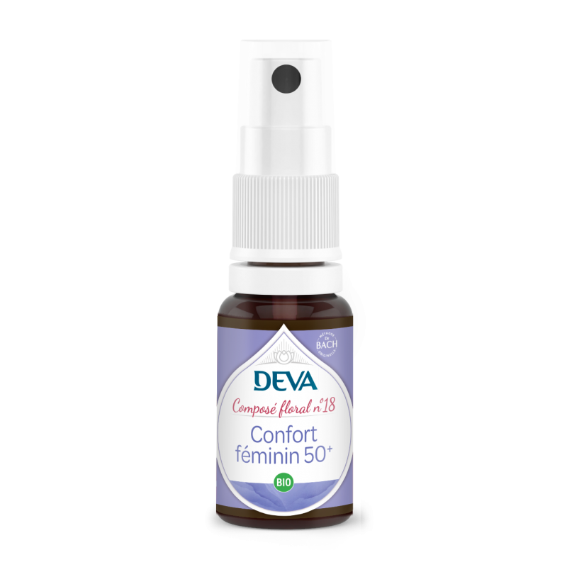 Spray DEVA composé floral 18 confort féminin 50 plus bio