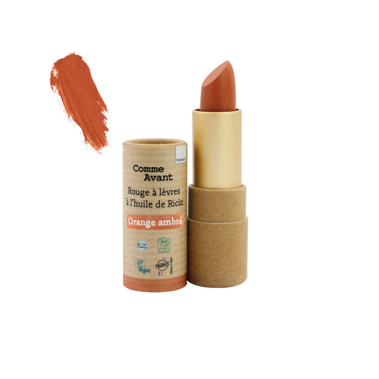 Rouge à lèvres Orange ambré Comme Avant en tube carton