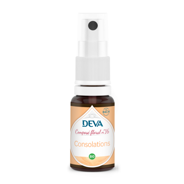 Consolations DEVA spray floral bio pour réconfort émotionnel