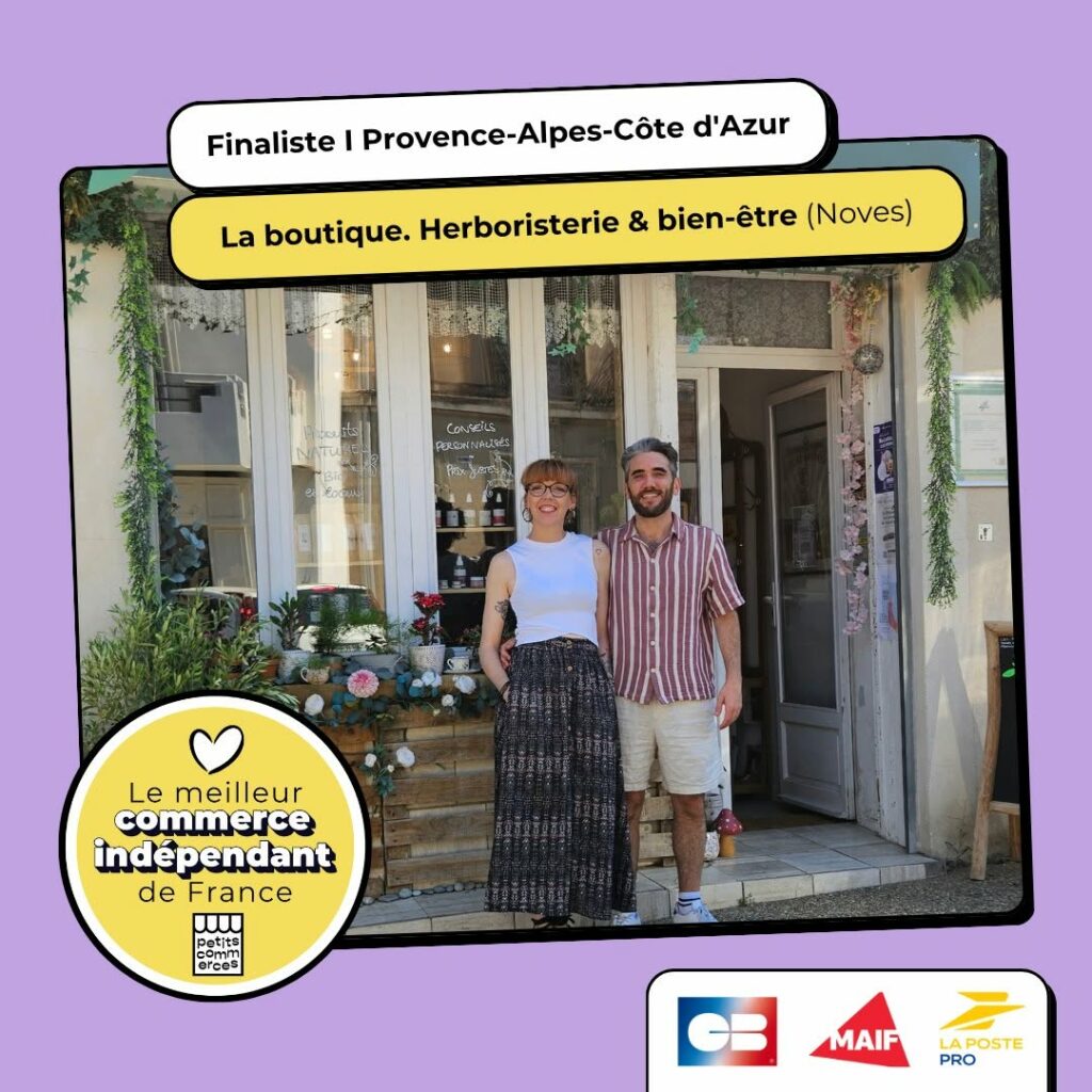 Boutique d’herboristerie à Noves avec ses deux commerçants finalistes