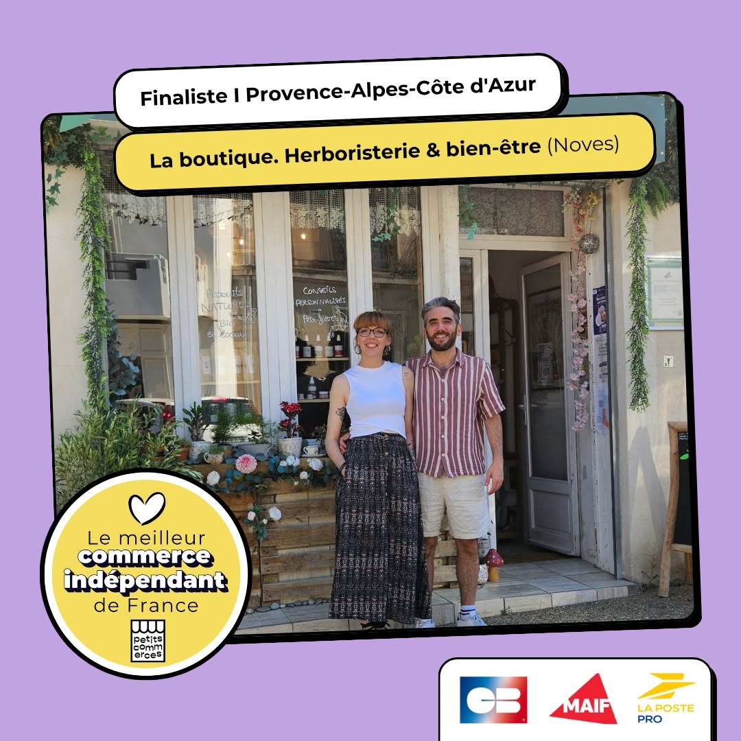Boutique d’herboristerie à Noves avec ses deux commerçants finalistes