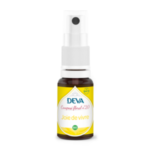 Flacon spray DEVA Joie de vivre composé floral bio n°20