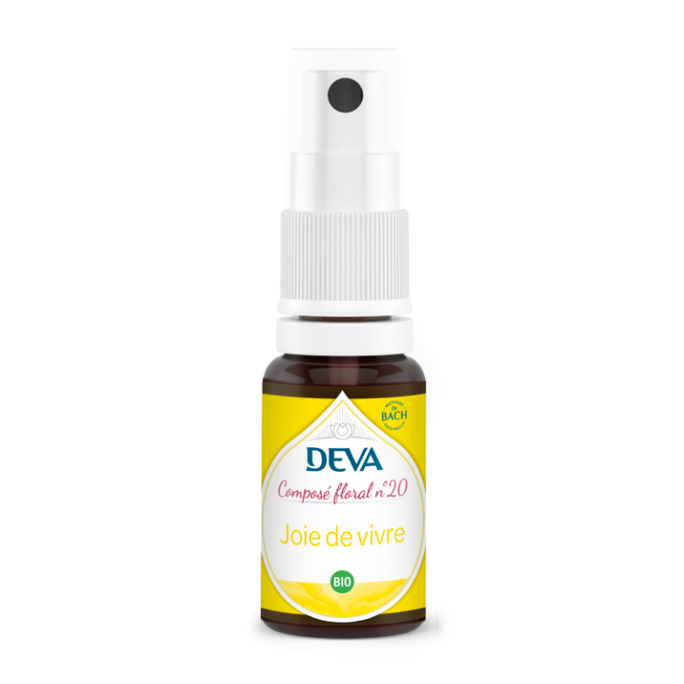 Flacon spray DEVA Joie de vivre composé floral bio n°20