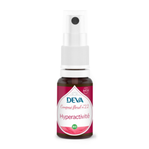 Flacon spray DEVA Hyperactivité composé floral bio n°22