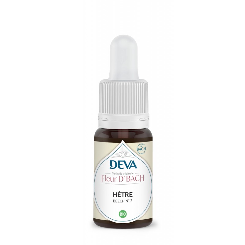 Flacon compte-gouttes DEVA Fleur de Bach Hêtre Beech bio n°3