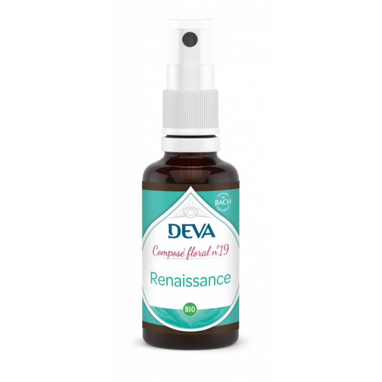 Flacon spray DEVA Renaissance composé floral bio n°19